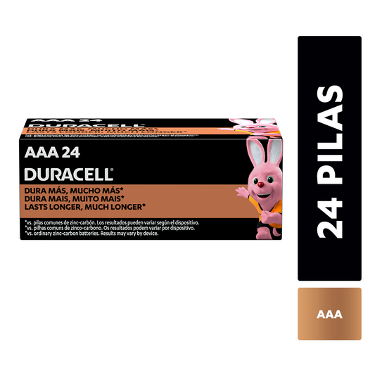 Pila Alcalina Duracell Aaa X24