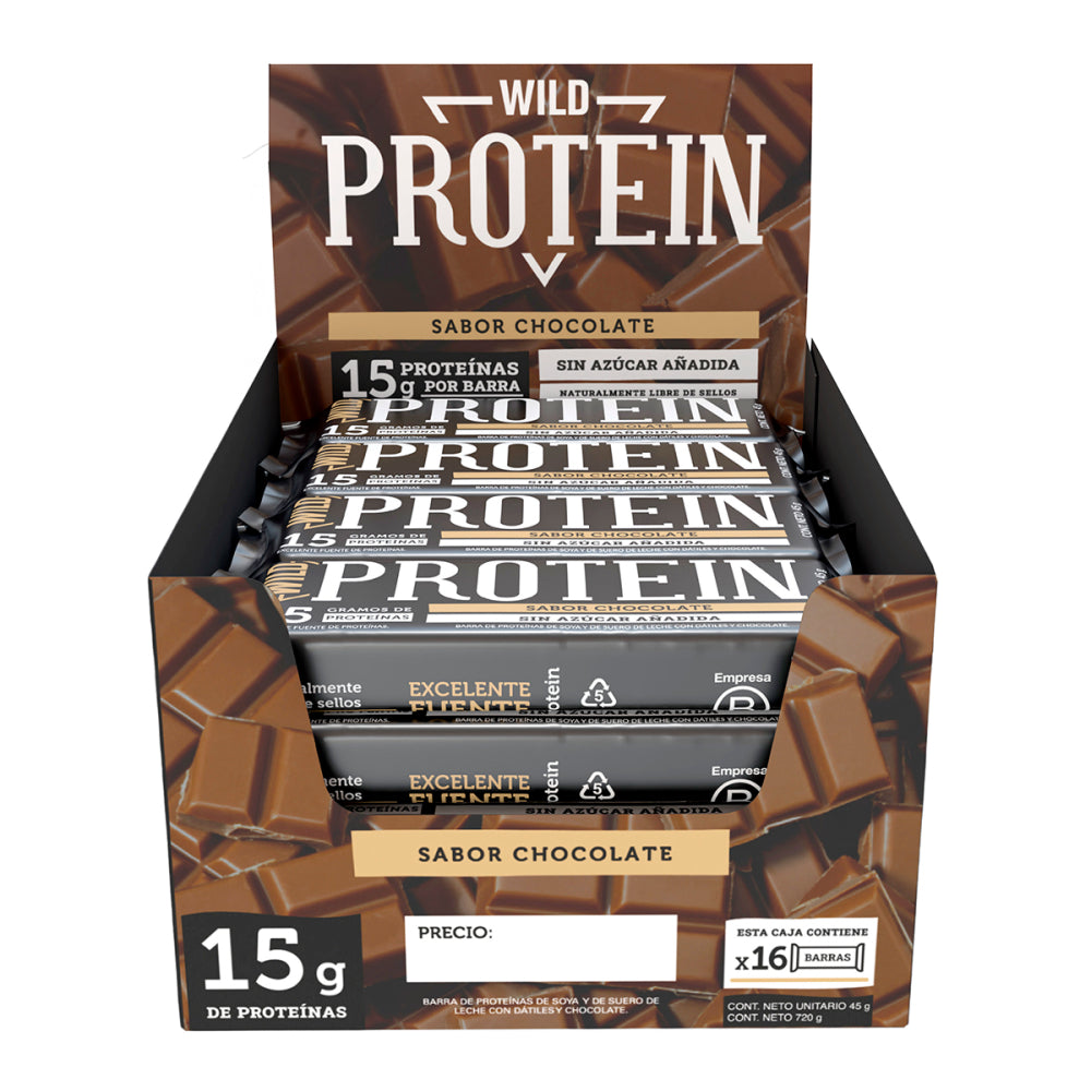 Wild Protein Chocolate 15gr 16 unidades
