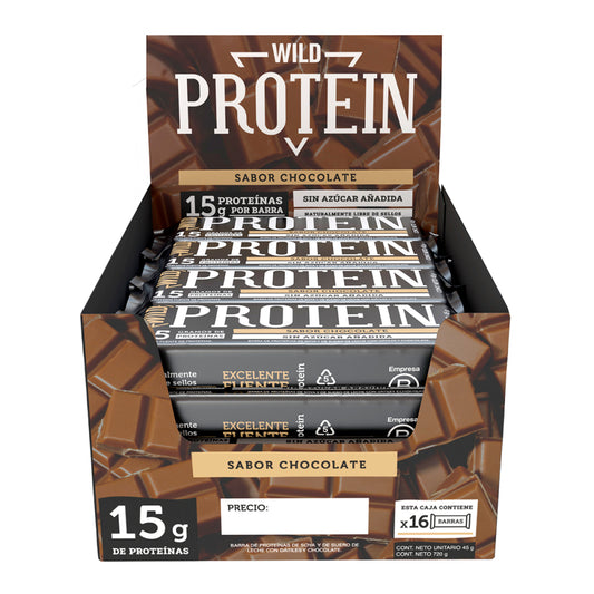 Wild Protein Chocolate 15gr 16 unidades