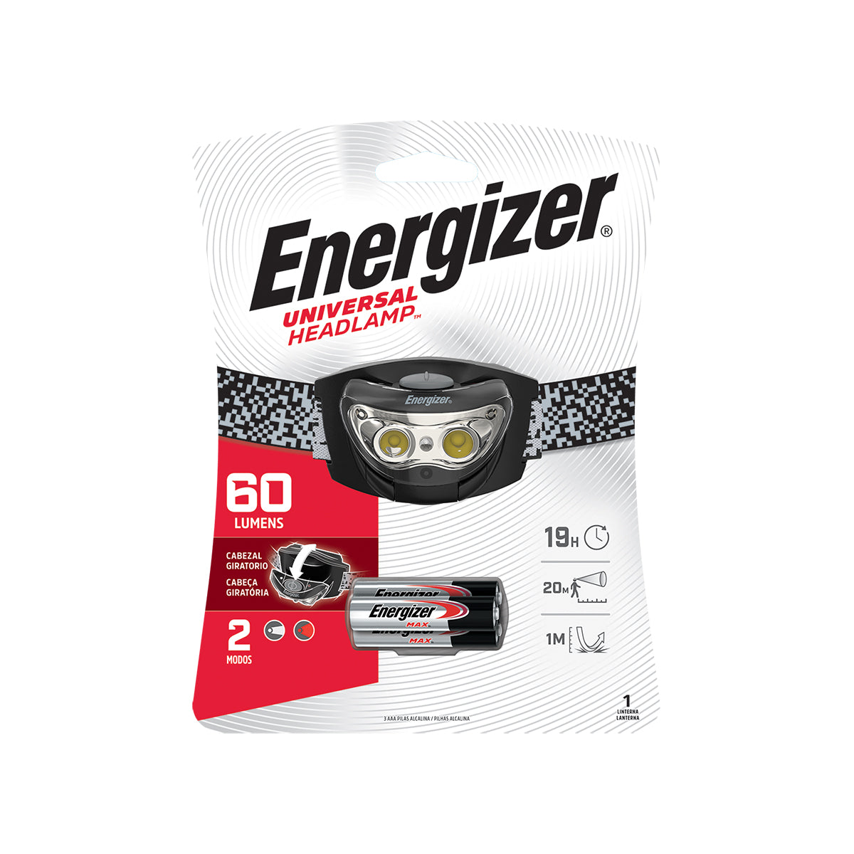 Linterna Manos Libres Energizer 3 Led 60 Lumens