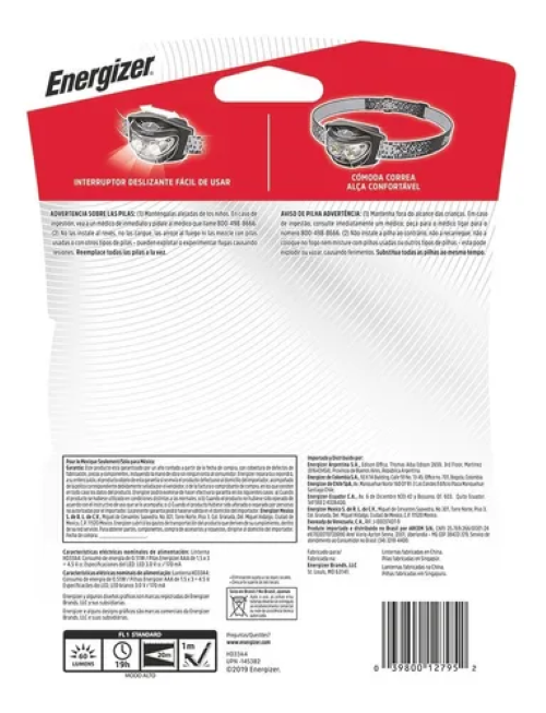 Linterna Manos Libres Energizer 3 Led 60 Lumens