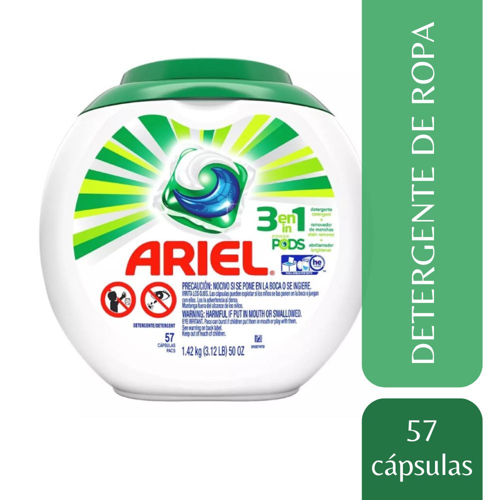 Detergente Ariel Pods Cápsula 57ud