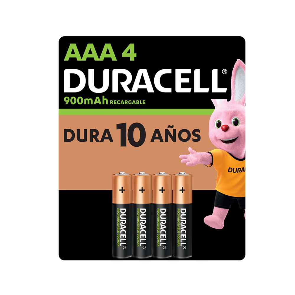Pila Recargable Duracell Tamaño Aaa X4