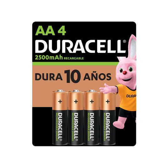 Pila Recargable Duracell Tamaño Aa X4