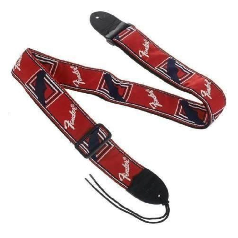 Correa 2" monograma Fender tricolor Red