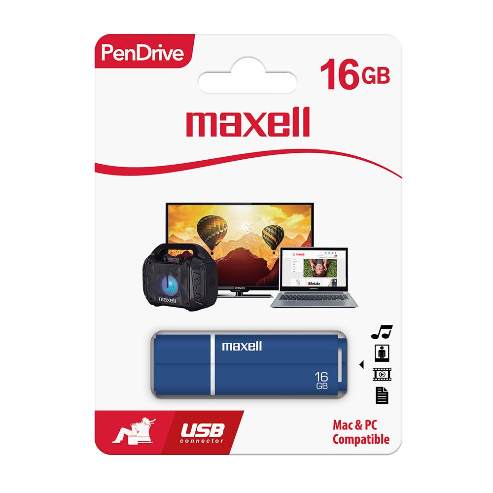 Pendrive Maxell SIL 16GB Azul