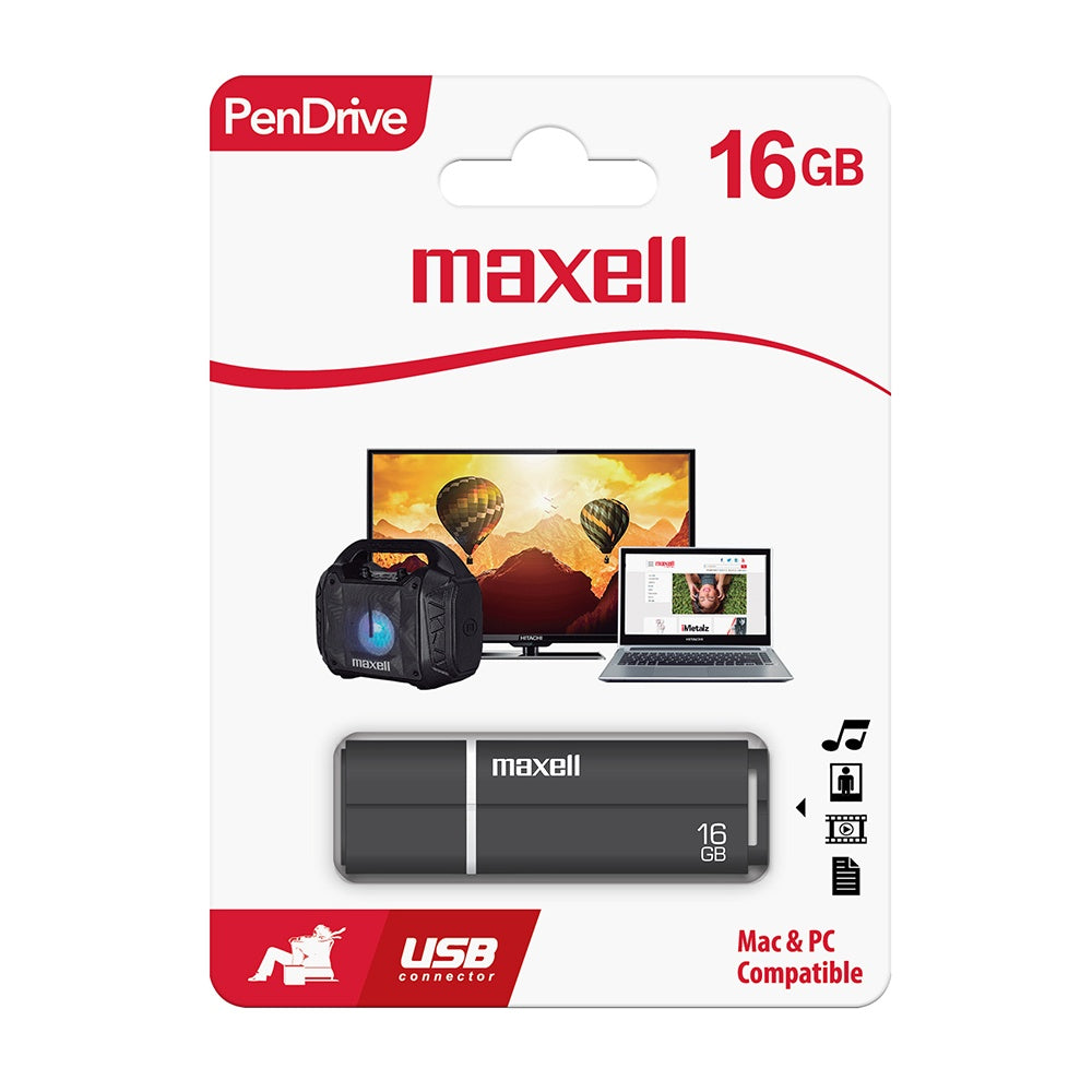 Pendrive Maxell SIL 16GB Negro