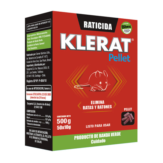 Raticida Ratones Klerat pellet x 500g