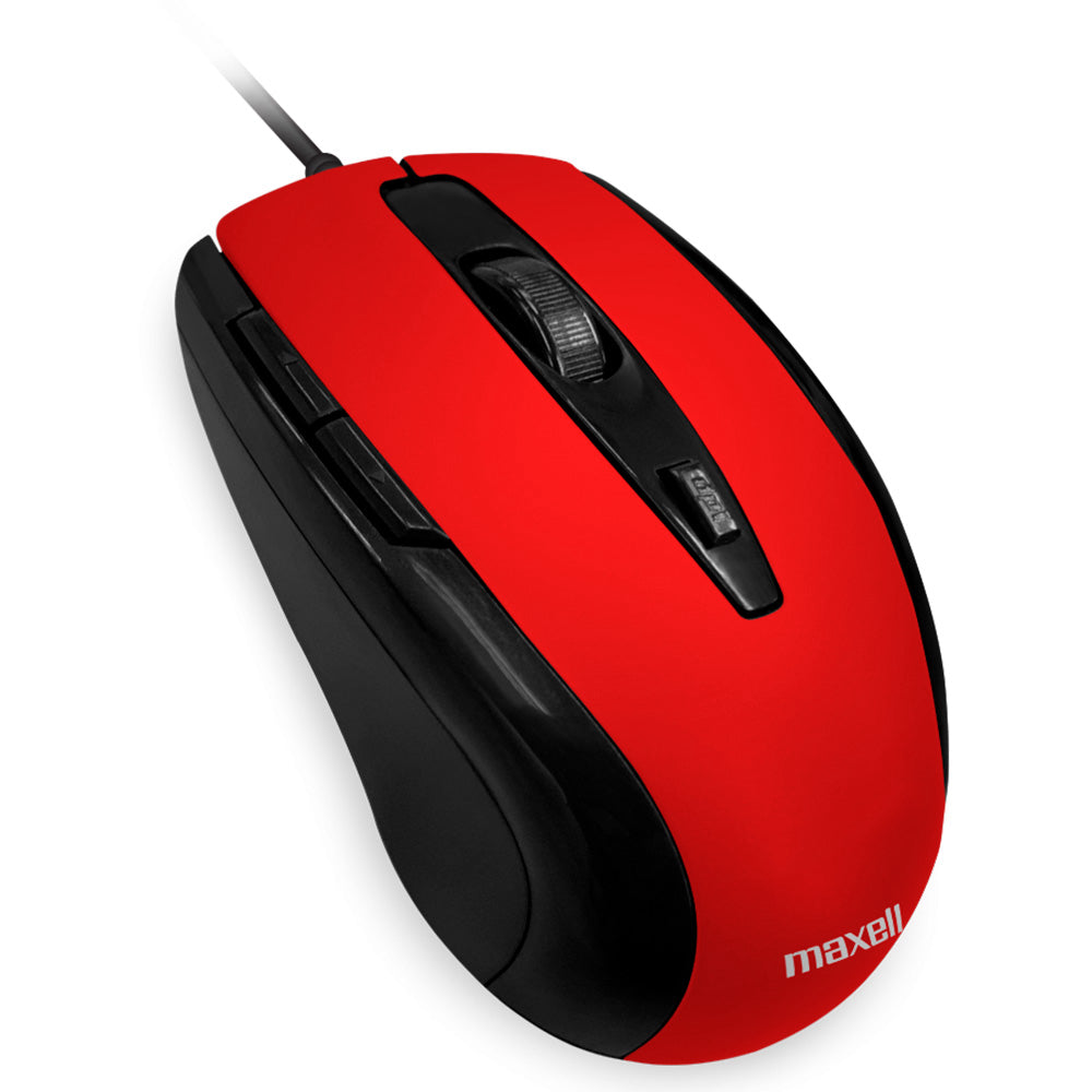 Mouse Óptico Maxell 5 Botones Mowr-105 Rojo