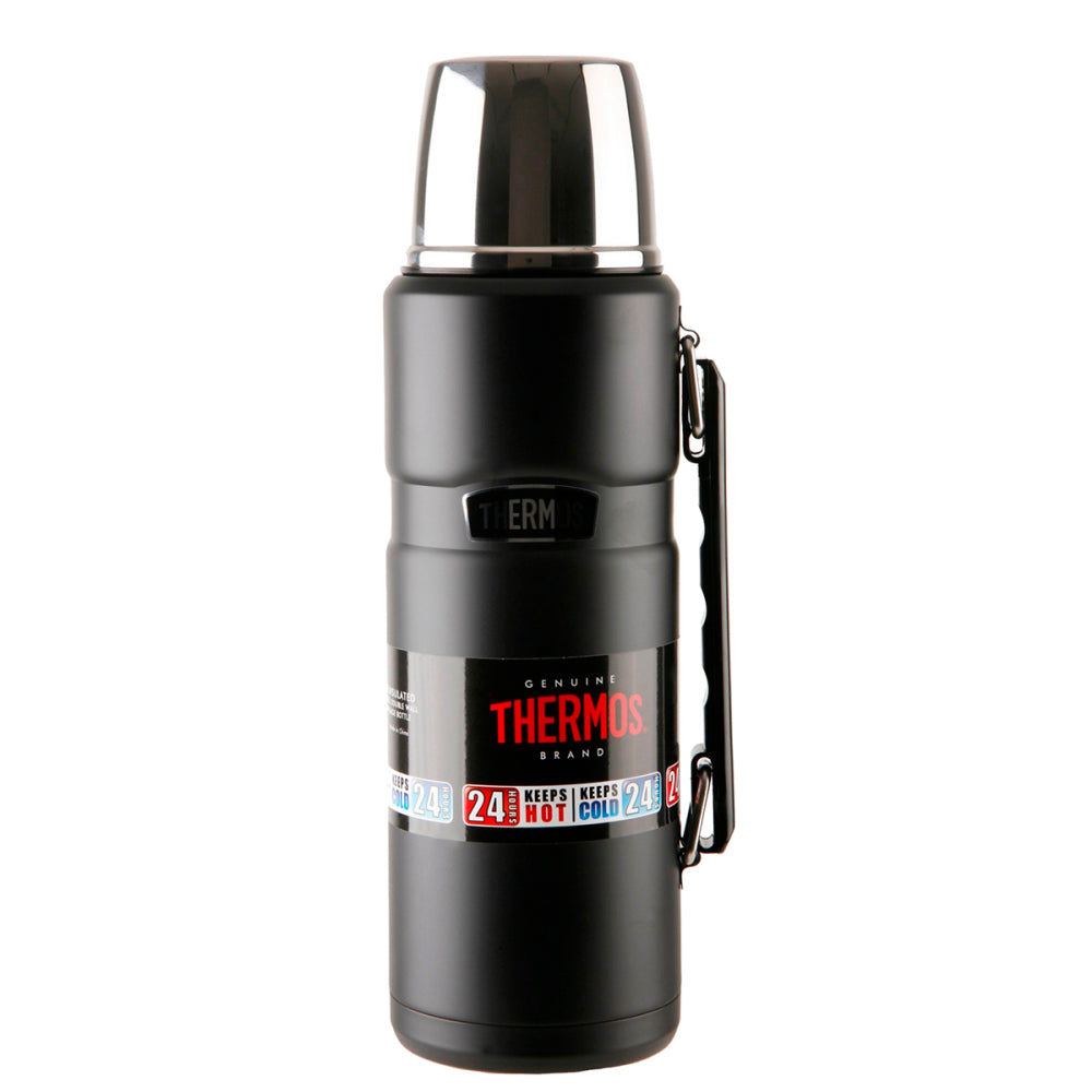 Termo Líquido King Thermos Acero Inoxidable 1,2 Litros Negro