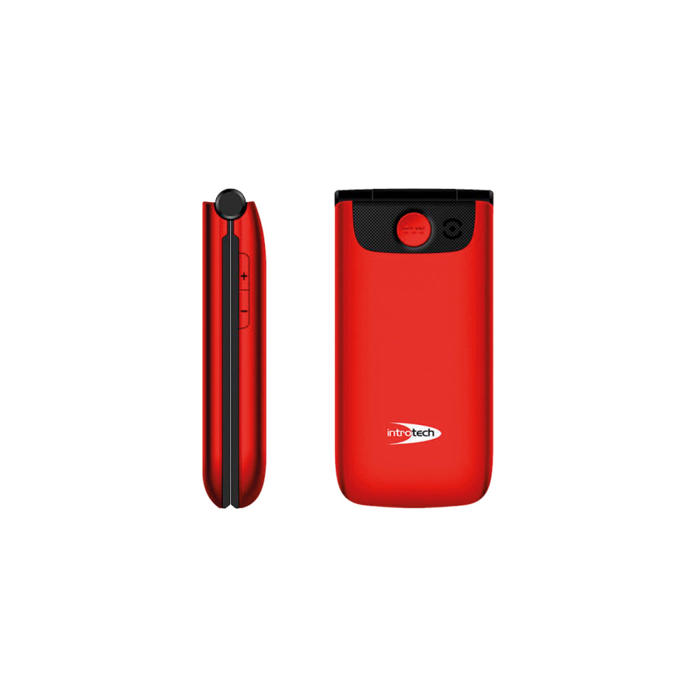 Celular Senior Introtech 4G Almeja Clamshell Batt Rojo