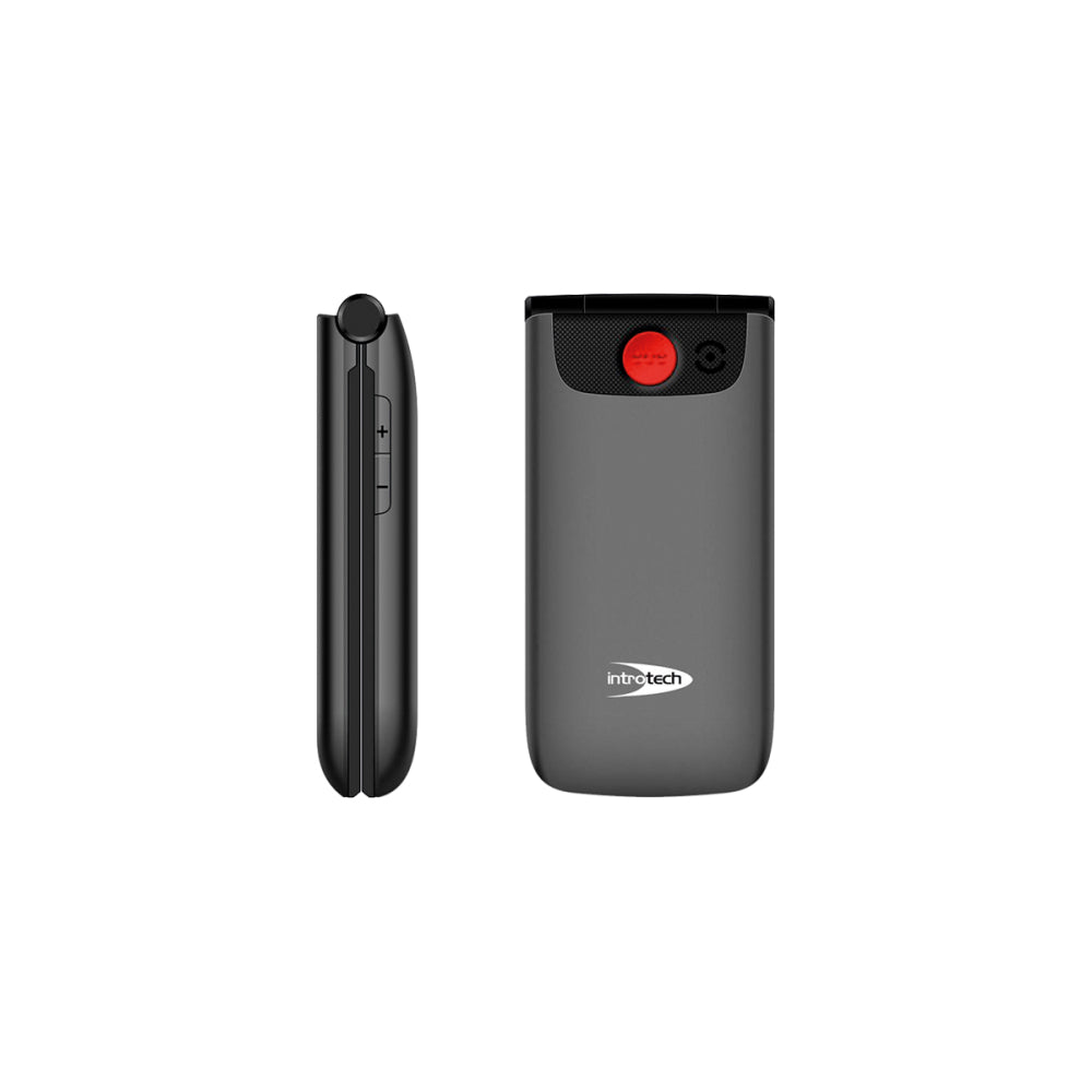 Celular Senior Introtech 4G Almeja Clamshell Batt Gris-Negro