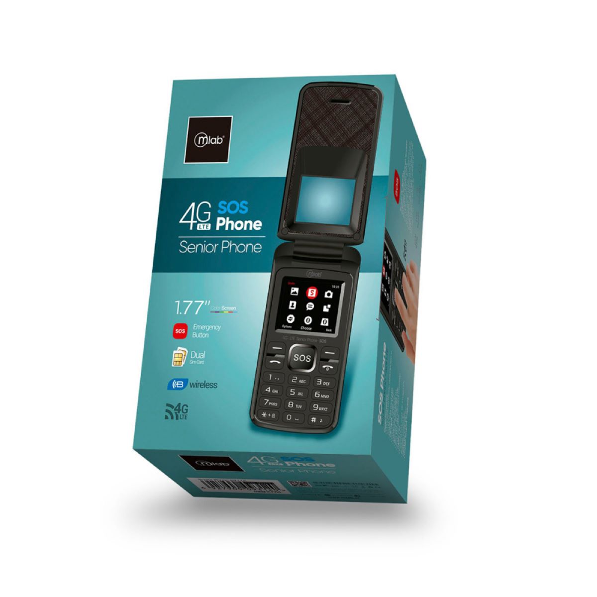 Mlab Celular Senior Shell 4G Sos 1,8" Negro