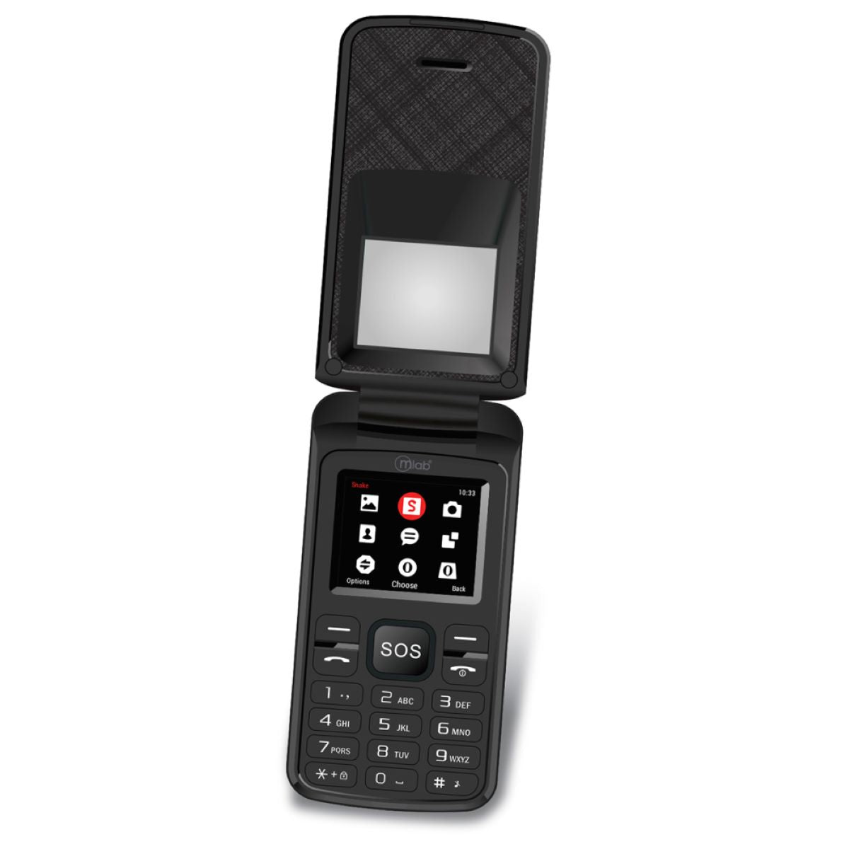 Mlab Celular Senior Shell 4G Sos 1,8" Negro