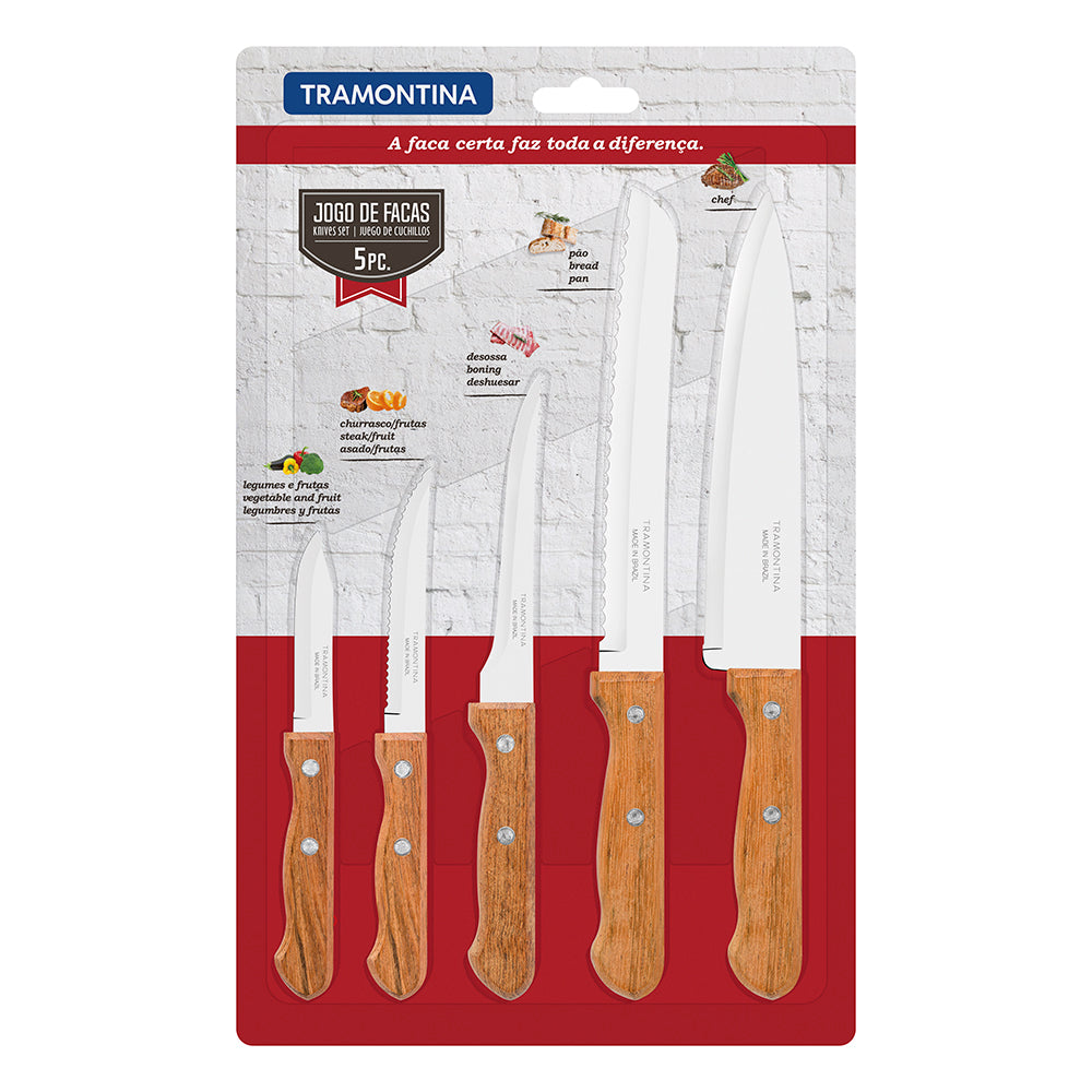 Juego De Cuchillos De Cocina Tramontina Dinamyc 5 piezas
