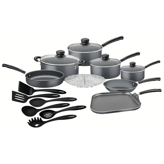 Batería De Cocina Juego De Ollas Tramontina 18 piezas Gris