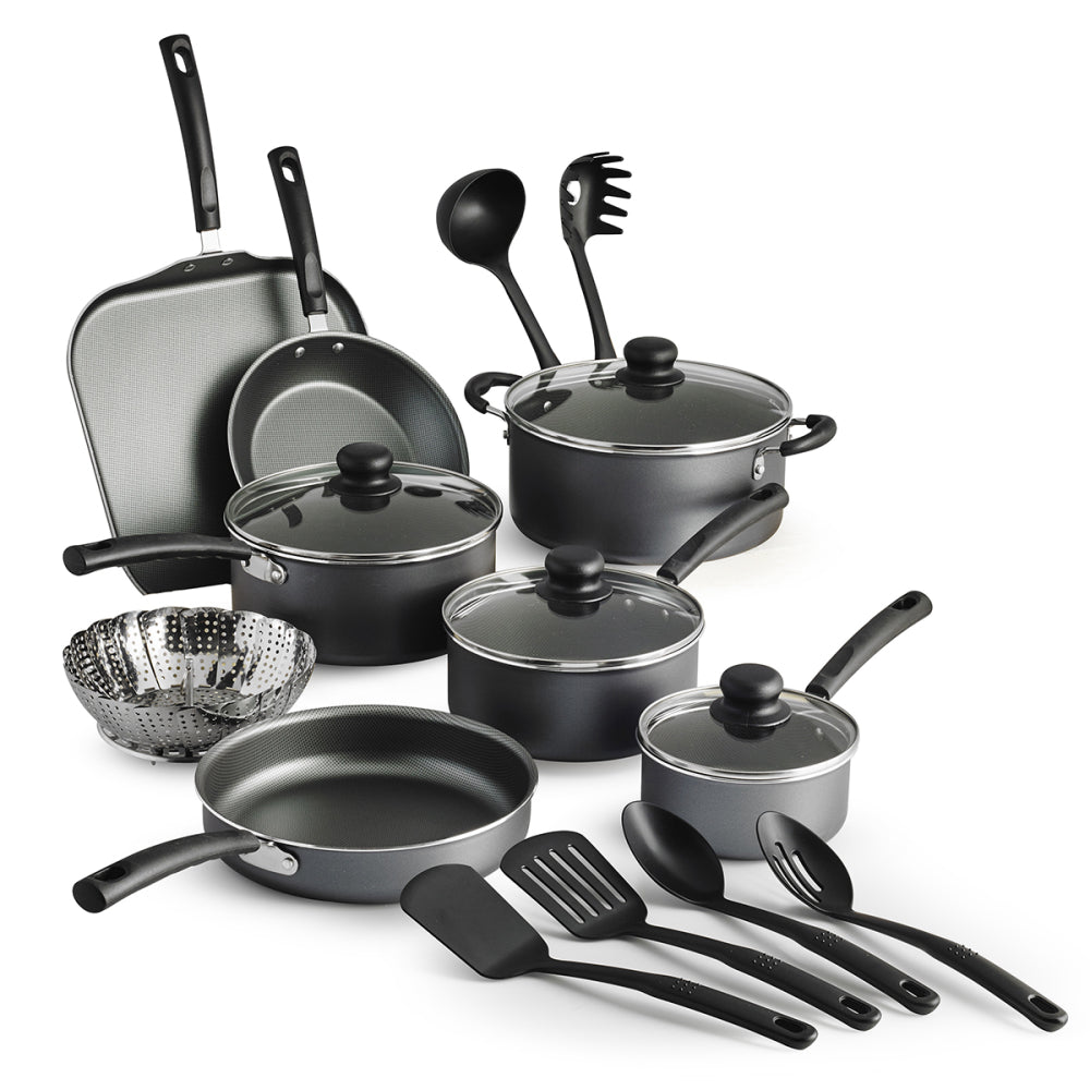 Batería De Cocina Juego De Ollas Tramontina 18 piezas Gris