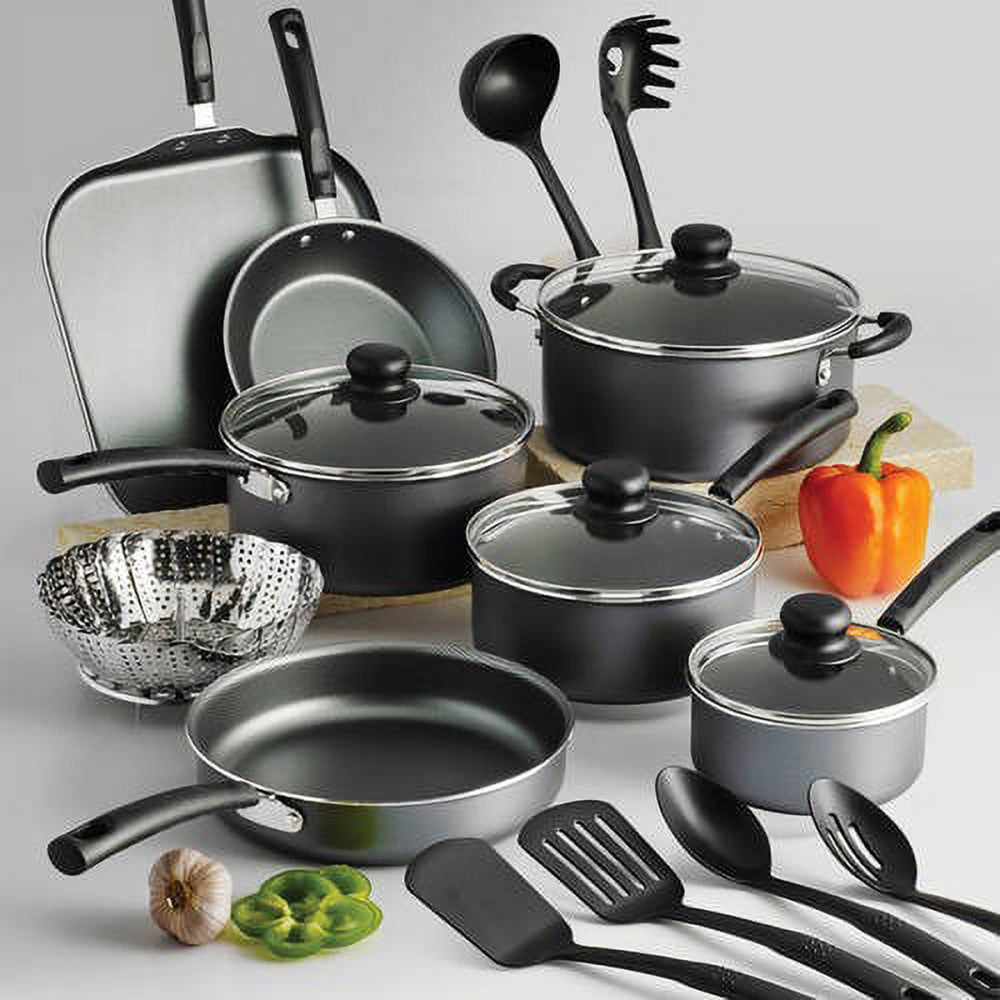 Batería De Cocina Juego De Ollas Tramontina 18 piezas Gris