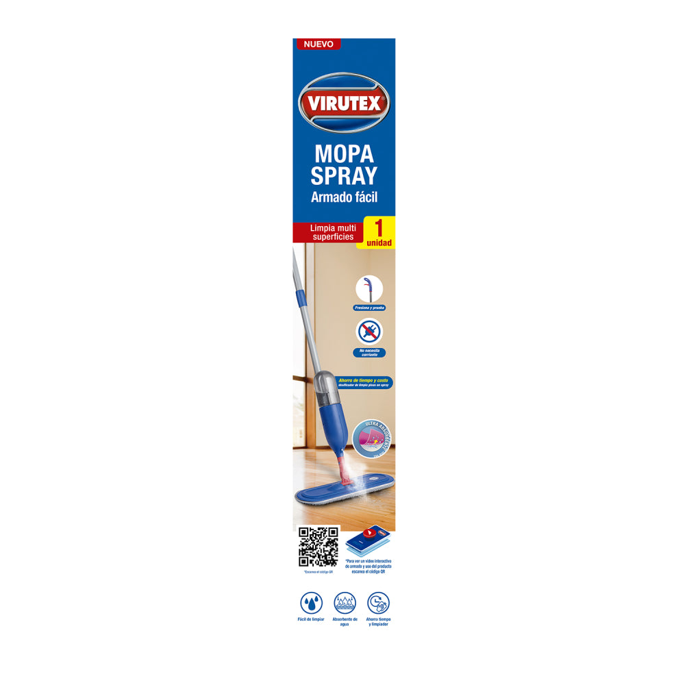 Mopa Plana De Microfibra Virutex Con Spray
