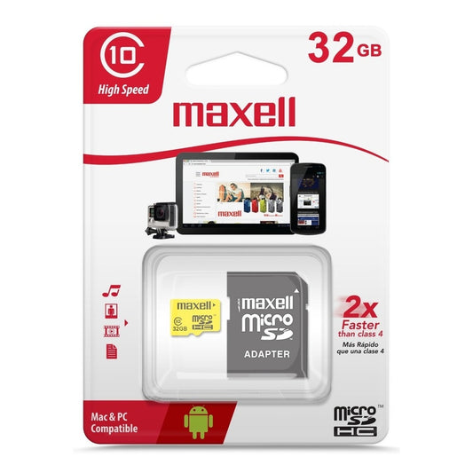 Micro Sdhc Maxell 32gb Clase 10