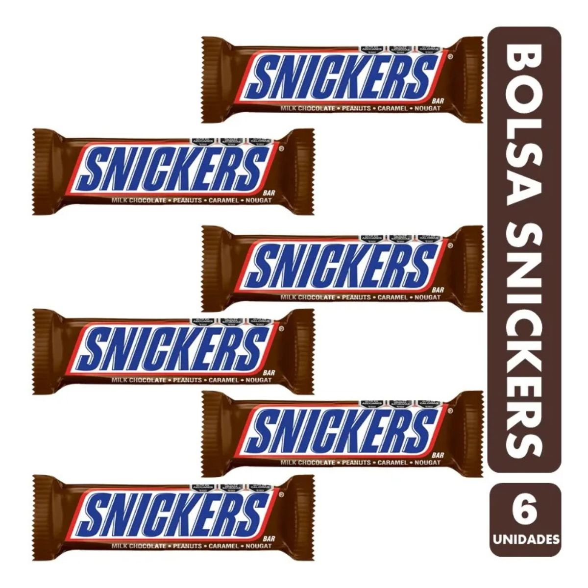 Chocolate Snickers six-pack 6x48 gr