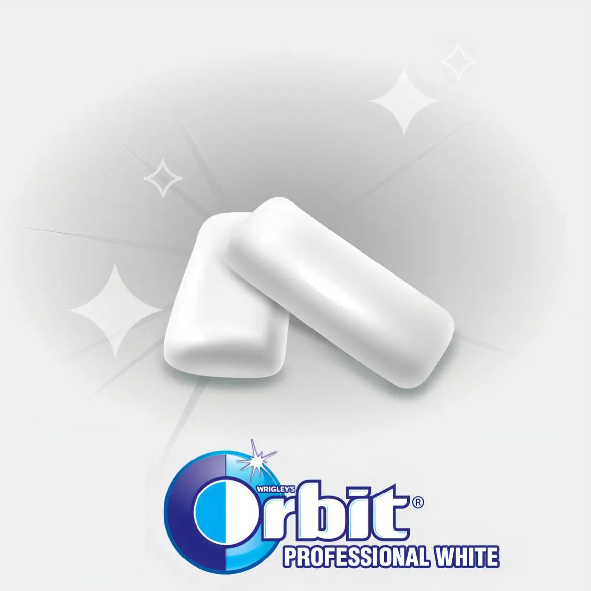 Chicle Orbit Sin Azúcar Professional White Spearmint 6x64 gr