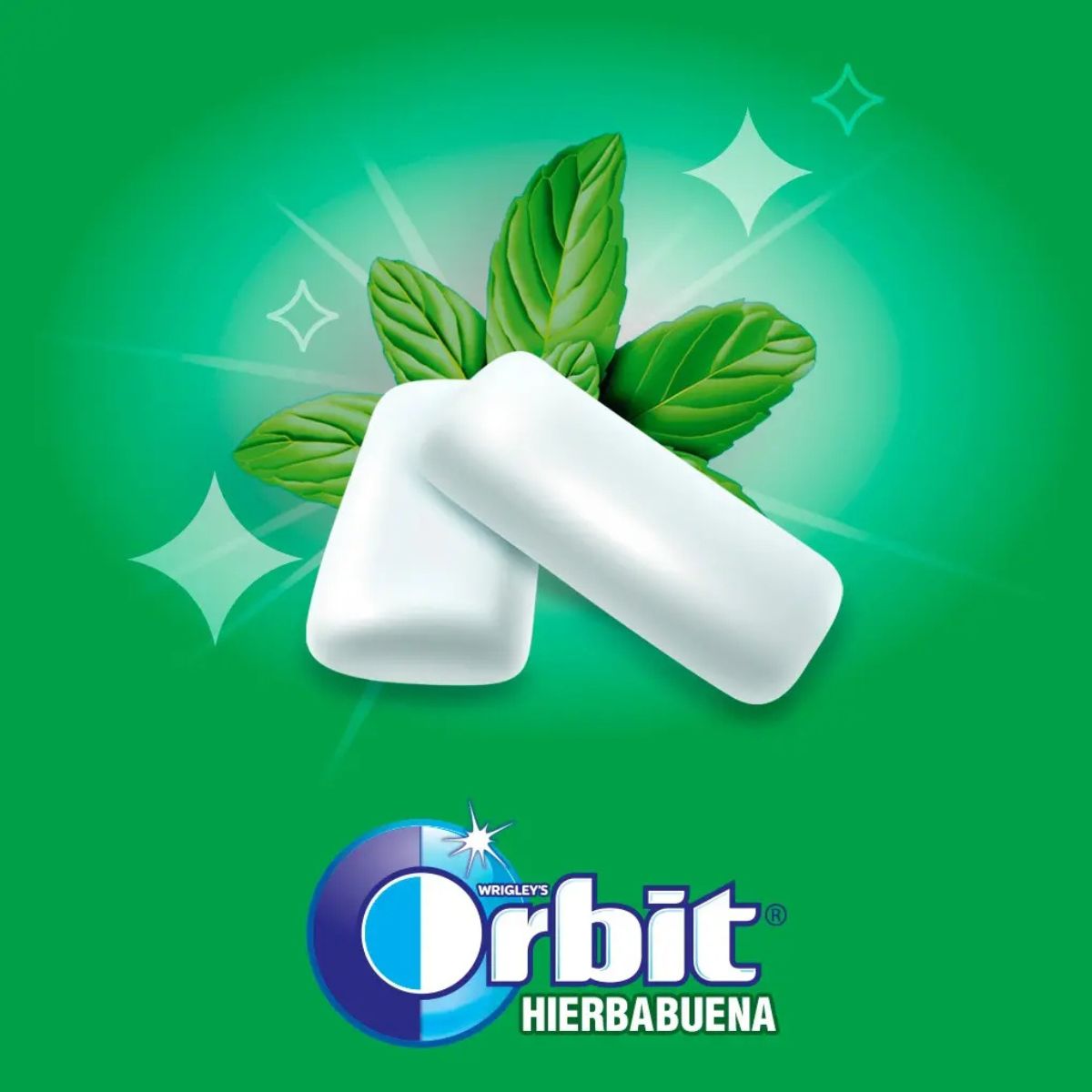 Chicle Orbit Sin Azúcar Professional Hierbabuena 6x64 gr