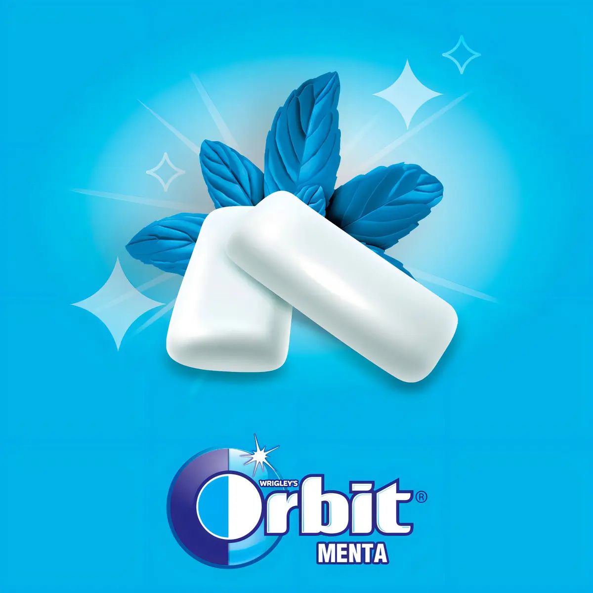 Chicle Orbit sin azúcar Professional Menta 6x64 grs