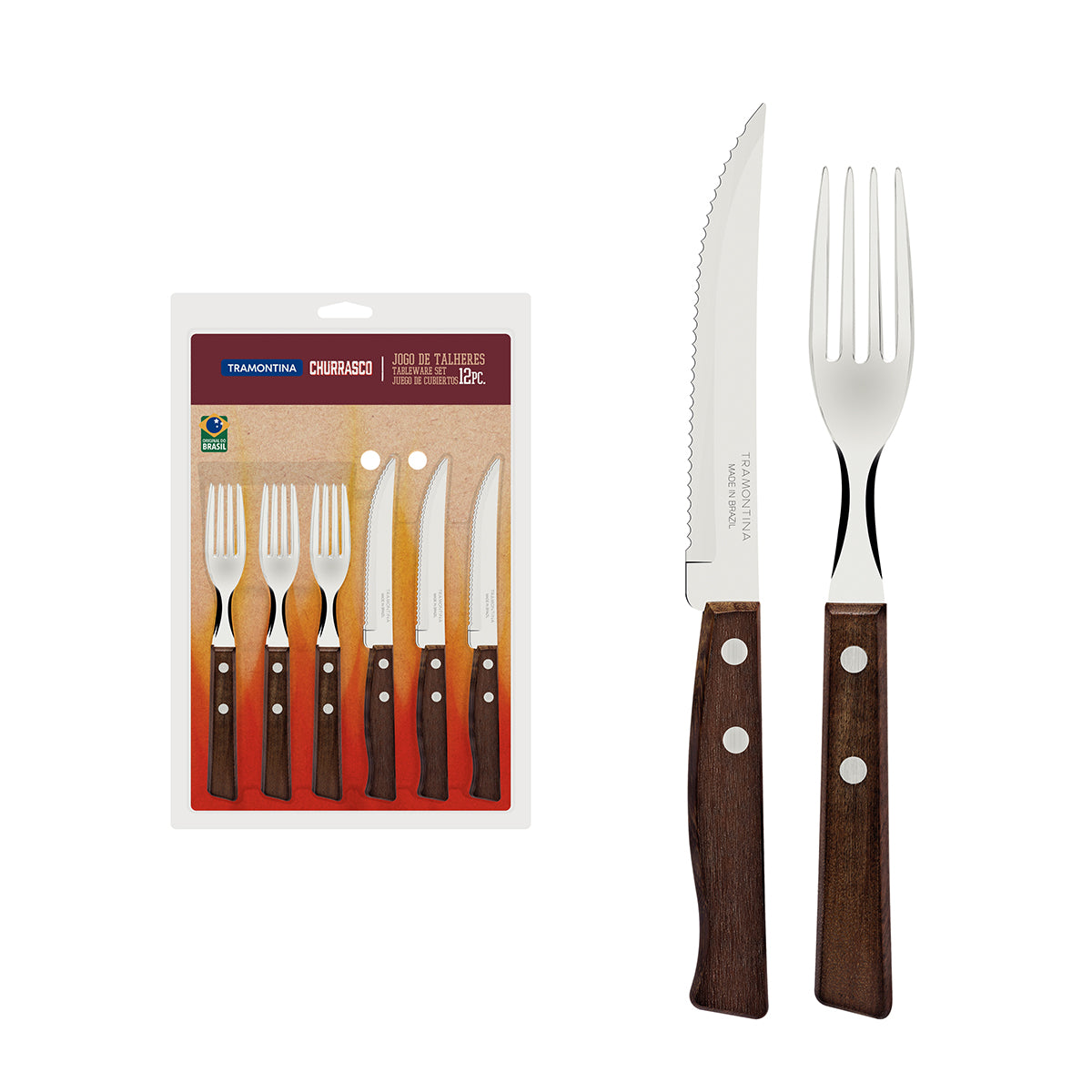 Pack Tramontina 12 piezas asado tradicional