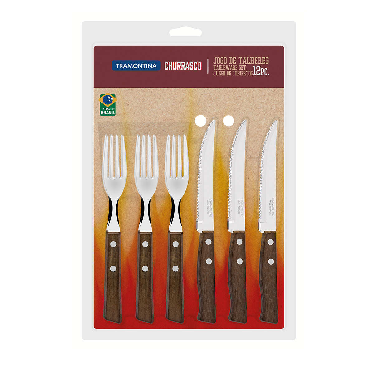 Pack Tramontina 12 piezas asado tradicional