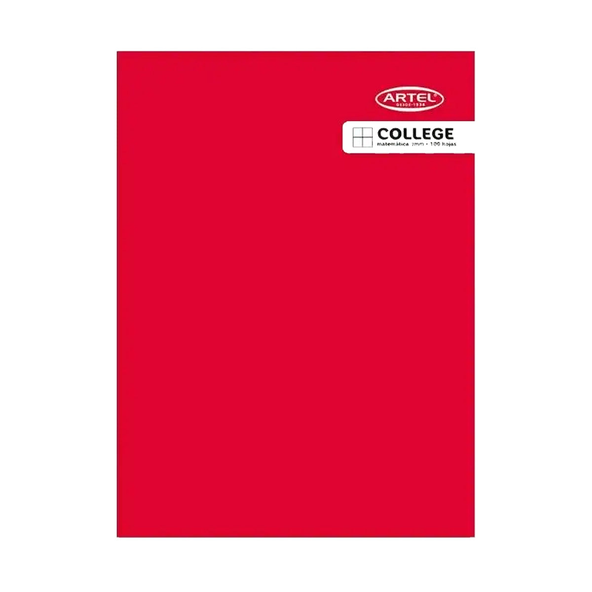 Cuaderno Artel College 100 Hojas Matemáticas 7mm 10 Unidades
