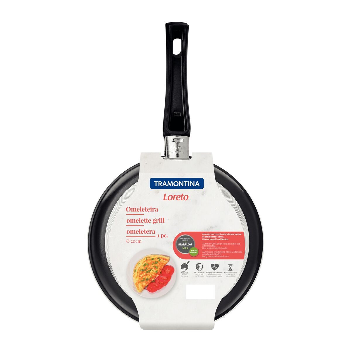 Sartén Tortillero Doble Tramontina Antiadherente 20 cm
