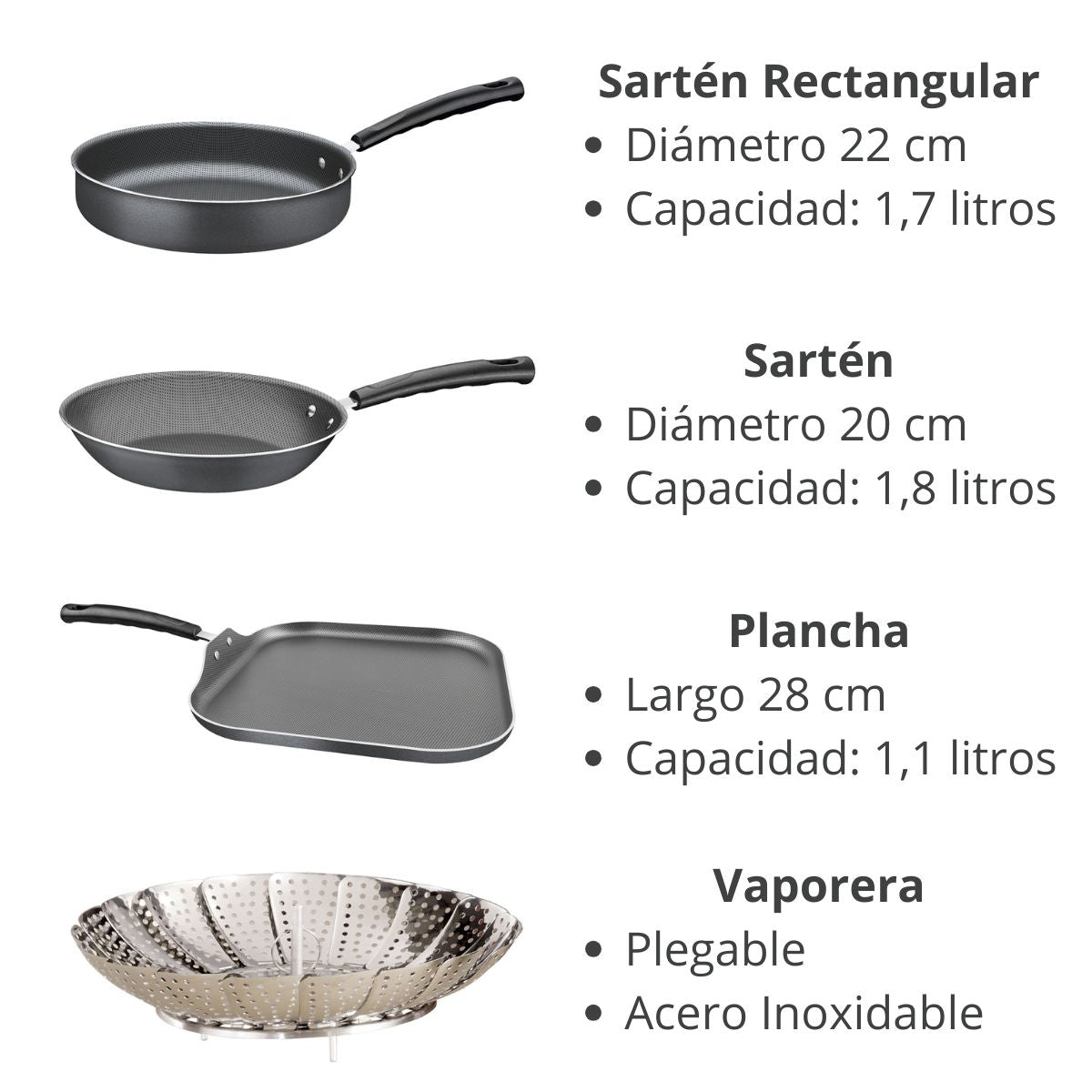 Batería De Cocina Juego De Ollas Tramontina 18 piezas Gris