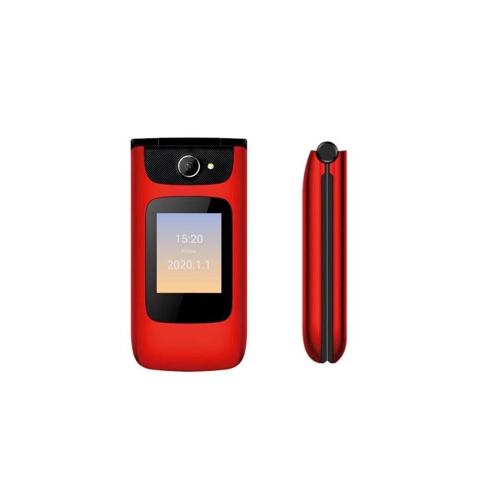 Celular Senior Introtech 4G Almeja Clamshell Batt Rojo