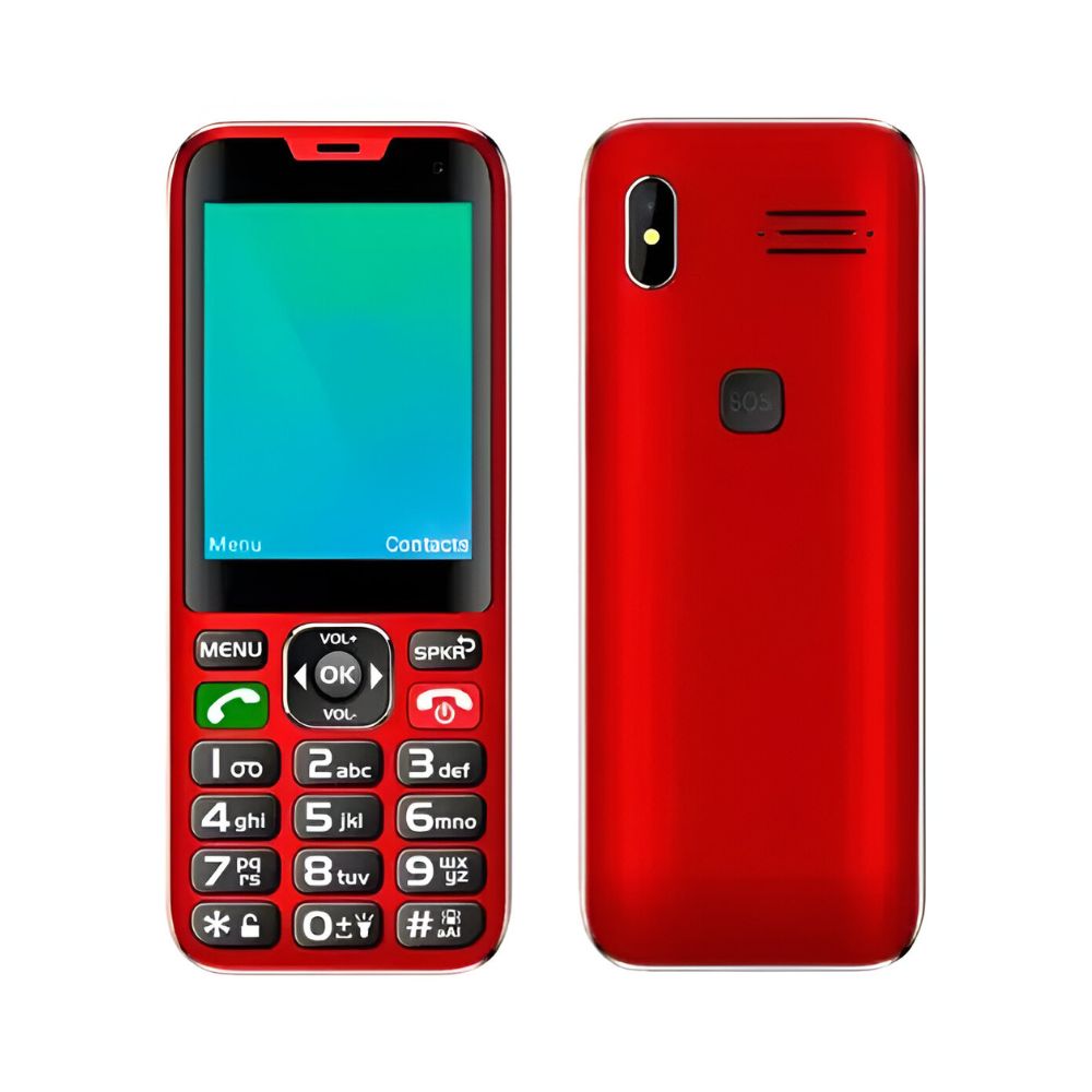 Telefono Celular Senior Tecnolab 4G Adulto Mayor TL487 Rojo