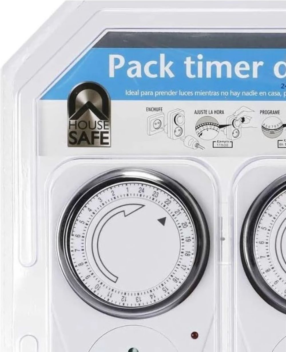 Temporizador eléctrico Pack 2 timer diario House Safe