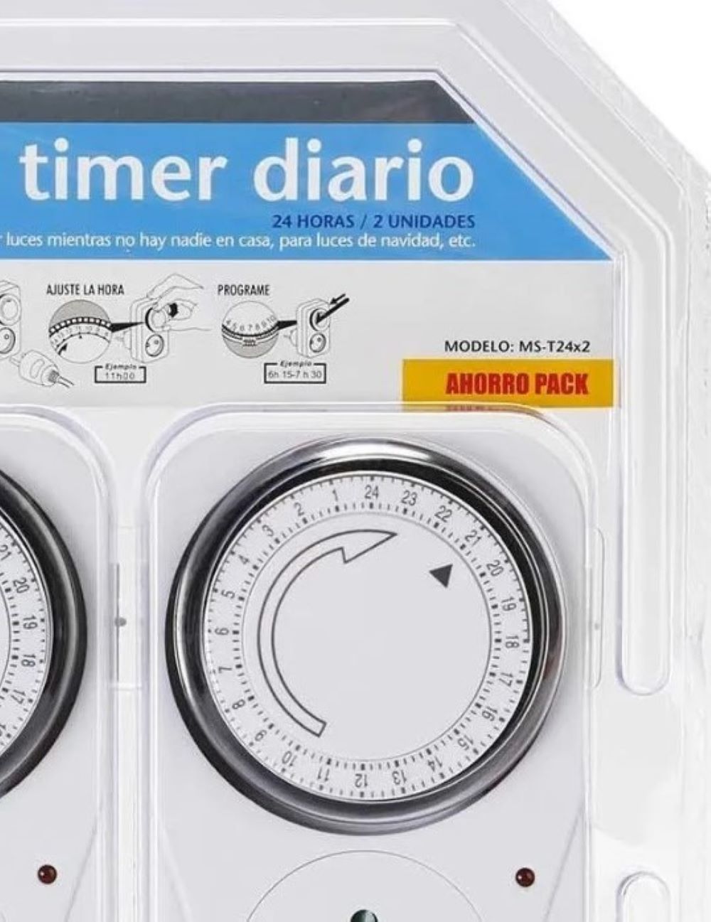 Temporizador eléctrico Pack 2 timer diario House Safe