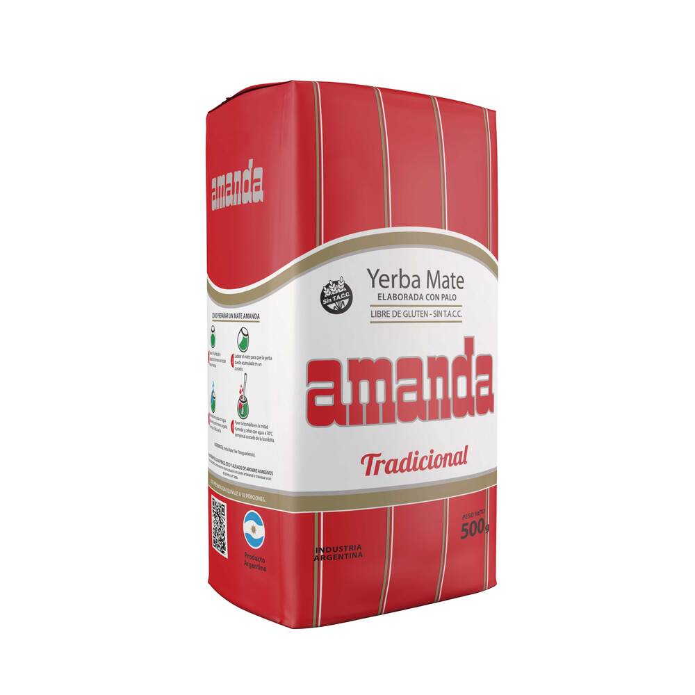 Pack 5 Yerba Mate Amanda Tradicional 500gr
