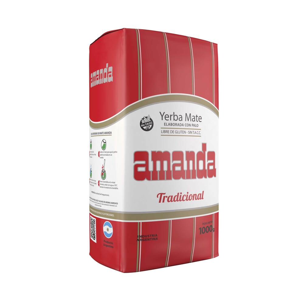 Pack 10 Yerba Mate Amanda Tradicional 1kg